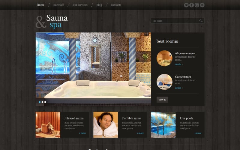 Responsives WordPress-Theme für die Sauna
