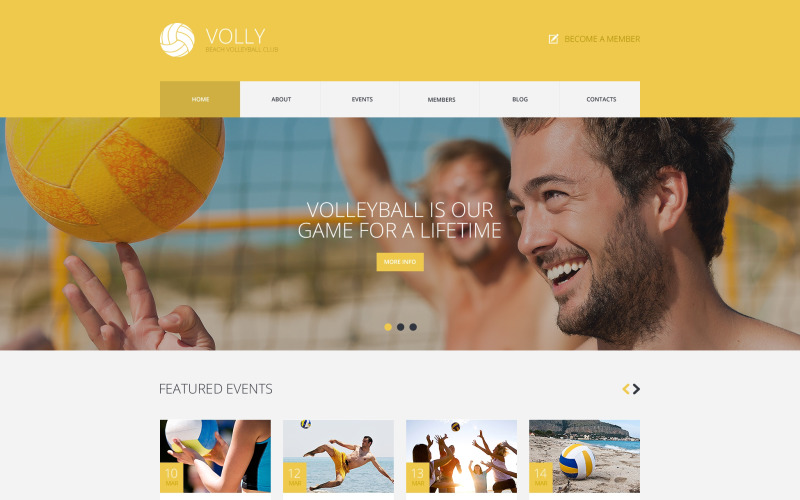 Tema WordPress del Beach Volleyball Club