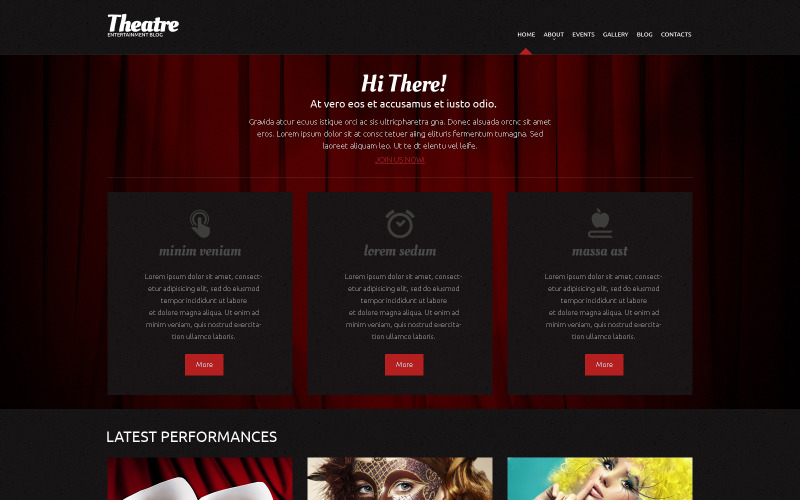 Tema WordPress reattivo per il teatro