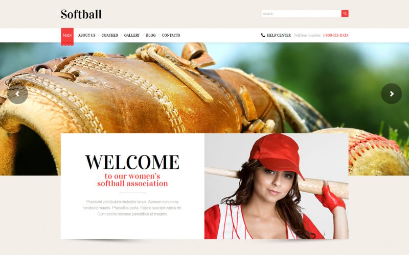 Tema WordPress responsivo de beisebol