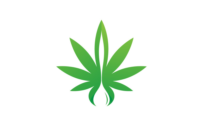 Cannabis marihuana teken symbool illustratie ontwerp sjabloon v.17