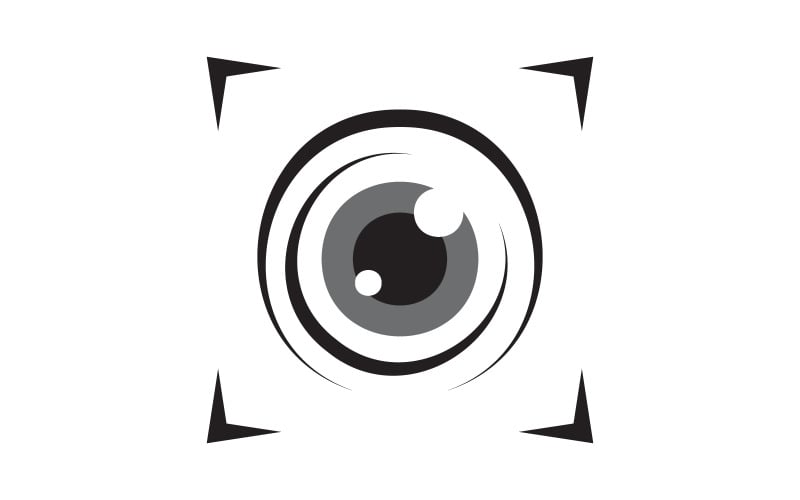 Foco ícone ilustração vetorial design Logo template v.11