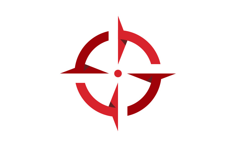 Illustrazione vettoriale dell'icona di messa a fuoco Design del logo modello v.1