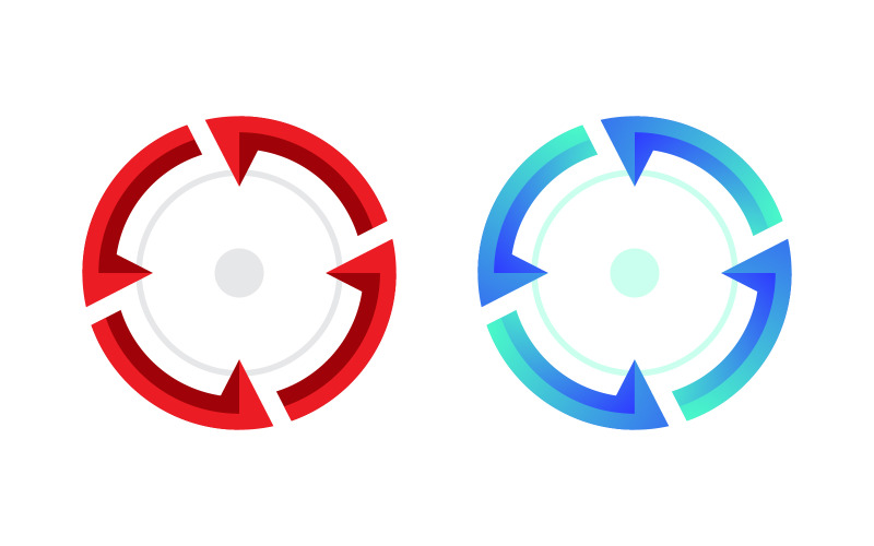 Illustrazione vettoriale dell'icona di messa a fuoco Design del logo modello v.8