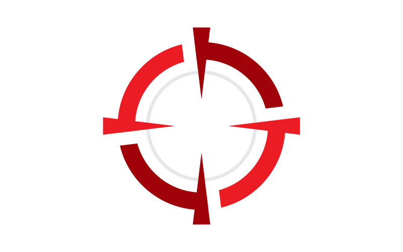 Illustrazione vettoriale dell'icona di messa a fuoco Modello di logo v.6