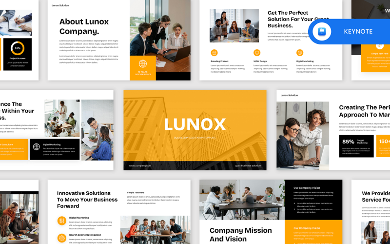 Lunox - Modelo de apresentação de negócios da empresa