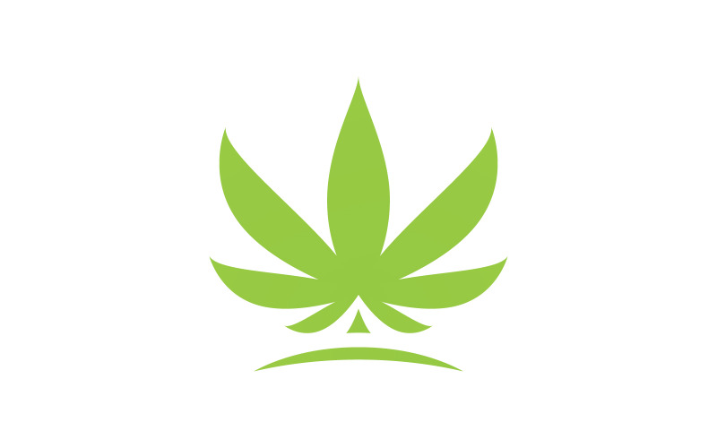 Modèle de conception d'illustration de symbole de signe de marijuana de cannabis v.13