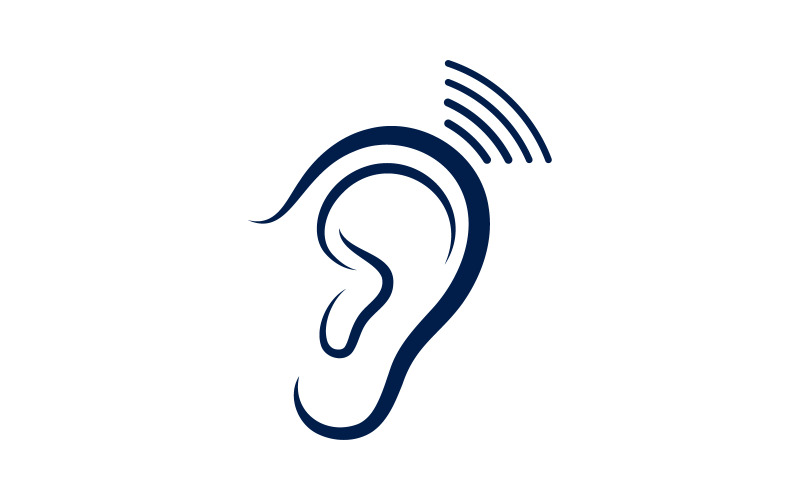 Gehoor Gezond illustratie Sjabloon vector pictogram ontwerp v.2