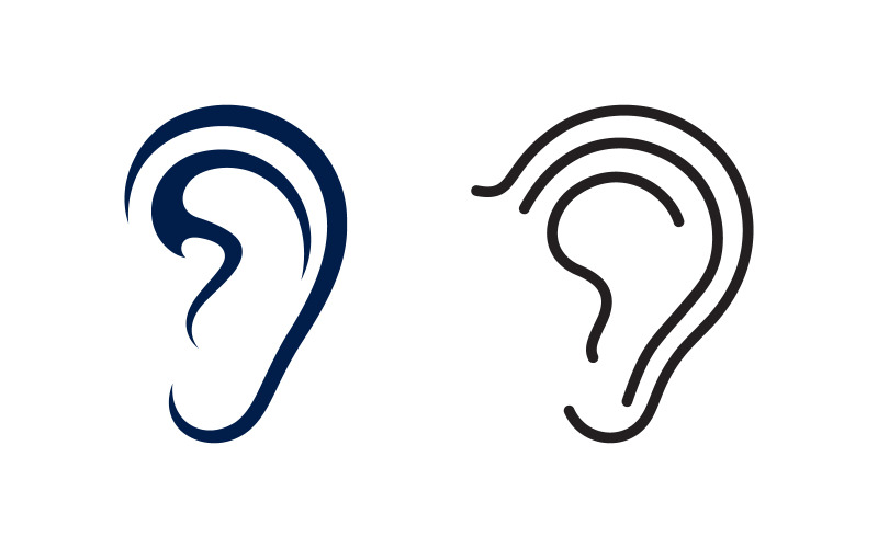 Gehoor Gezond illustratie Sjabloon vector pictogram ontwerp v.9