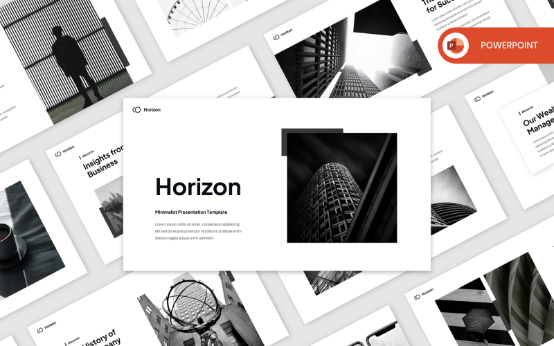 Horisont - Minimal PowerPoint-mall