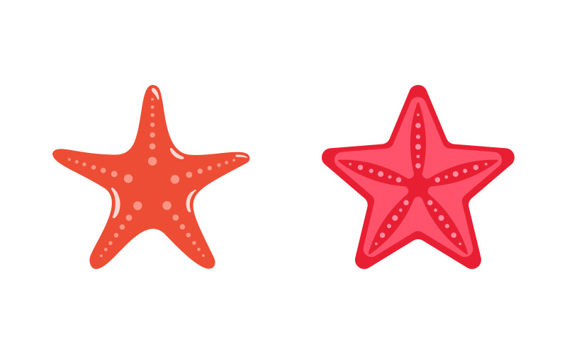 Ícone de estrela do mar peixe Logo Template vector illustration design v.4
