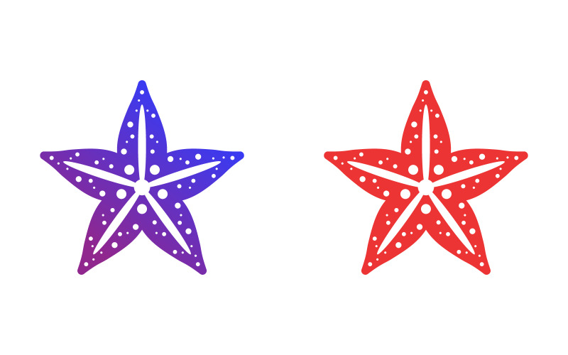 Ikona rozgwiazdy Logo Szablon wektor ilustracja projekt v.14