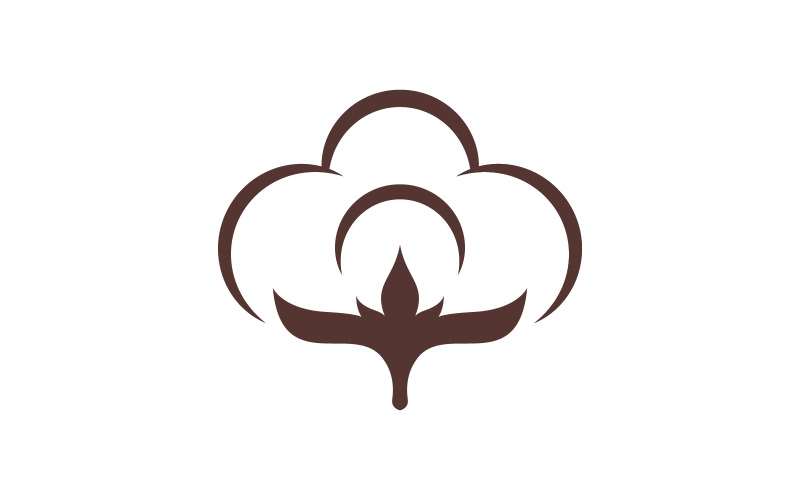 Katoenen bloem vector icoon natuur ontwerp sjabloon v.10