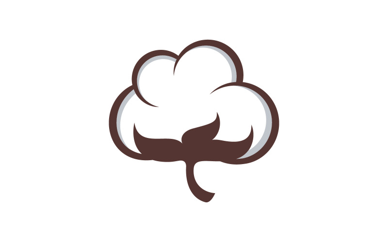 Katoenen bloem vector icoon natuur ontwerp sjabloon v.7