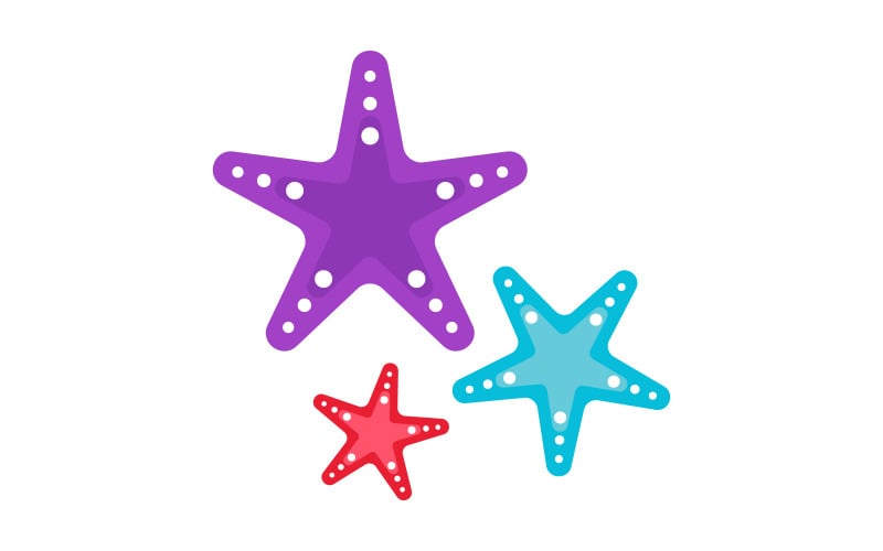 Sea Star fish icon Logo šablona vektorové ilustrace design v.3