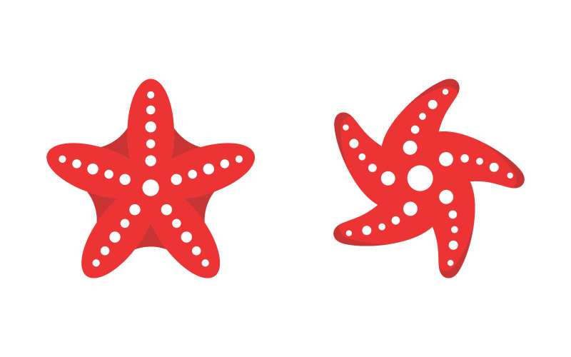 Sea Star fisk ikon Logotyp mall vektor illustration design v.13