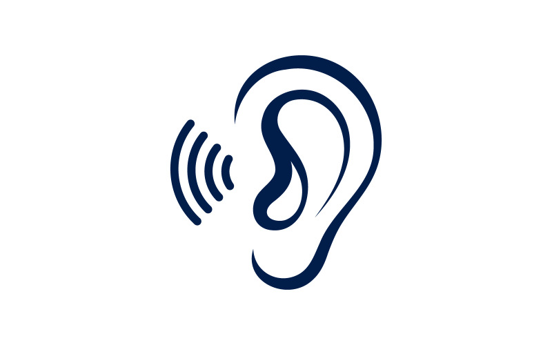 Слух здоровий ілюстрація шаблон векторної icon дизайн v.5