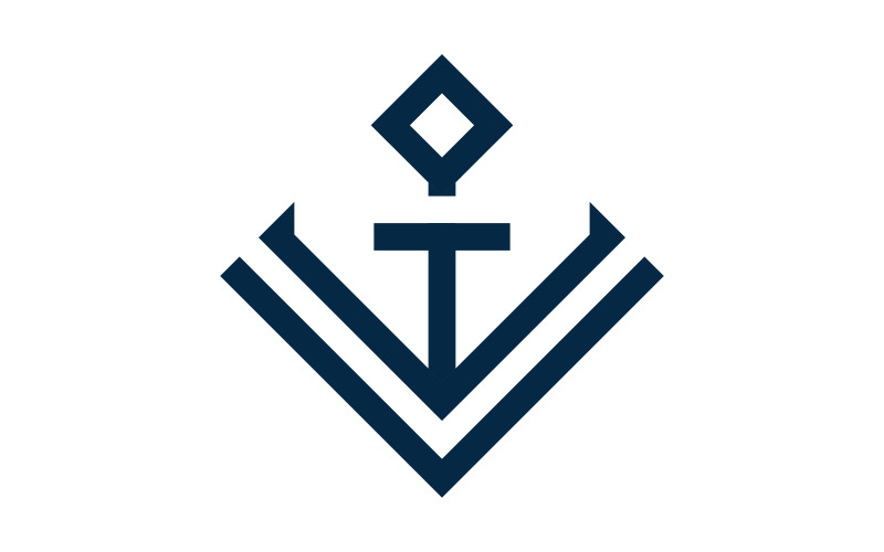 Anchor Ocean icon Element Logo Template vector v.2