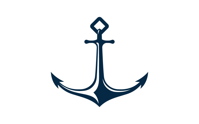 Ancora icona oceano Elemento Logo Template vettore v.10