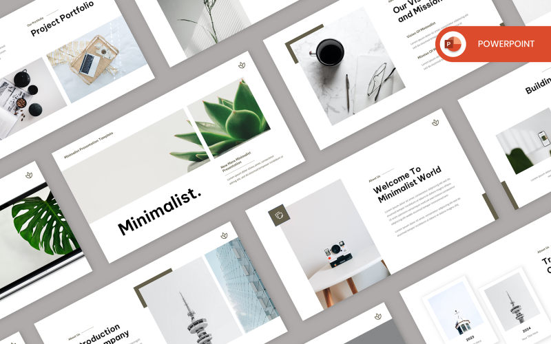 Blanc – Modèle PowerPoint minimaliste