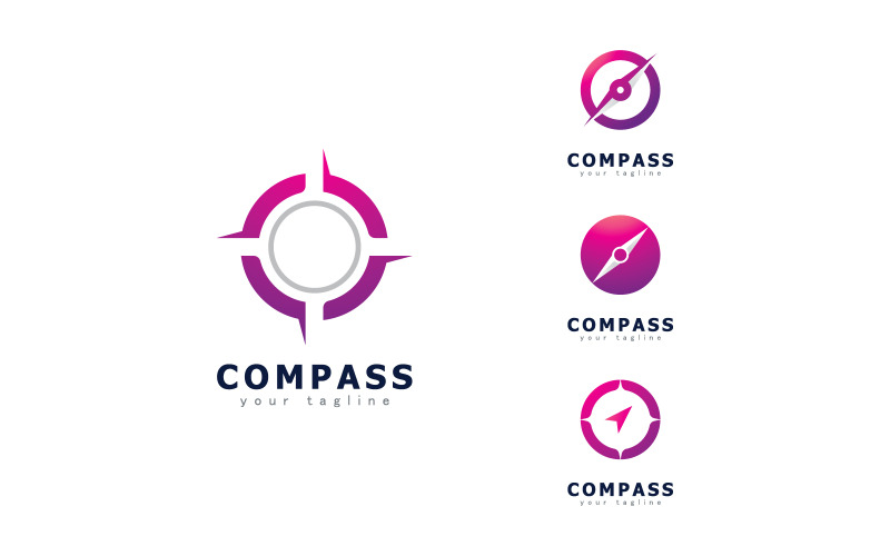 Compass Creatief Concept Logo Ontwerp 14