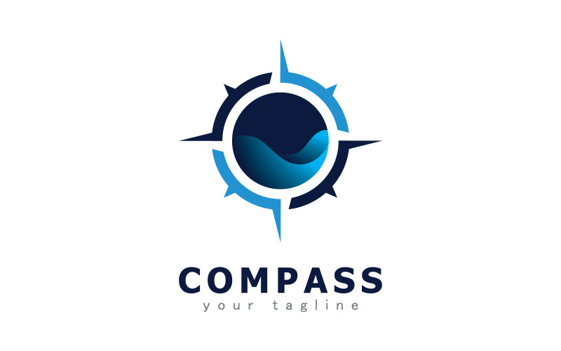 Compass Creatief Concept Logo Ontwerp 1