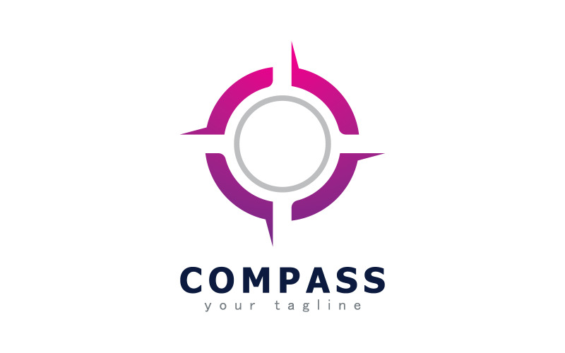 Conception de logo de concept créatif de boussole 5