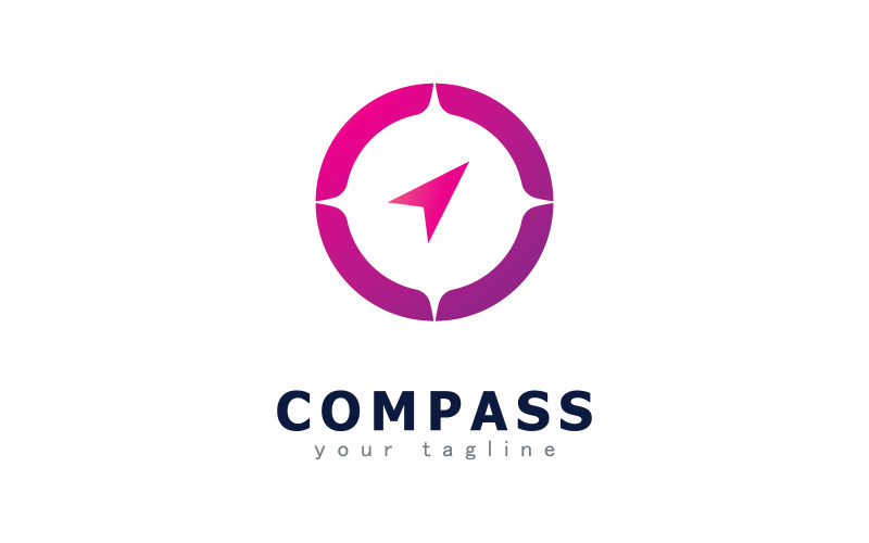 Conception de logo de concept créatif de boussole 8