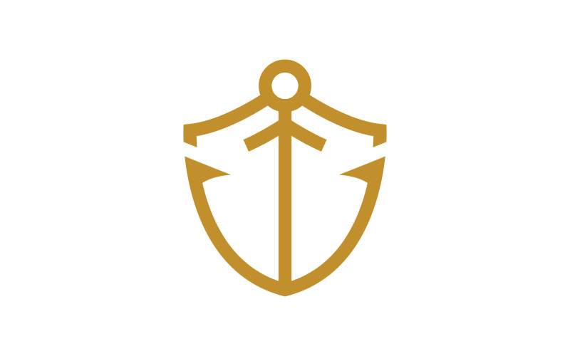 Ikona Anchor Ocean Element Logo Template vector v.22