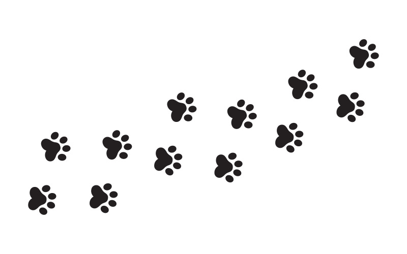 Paw Pet Logo design vector illustration design template v.10