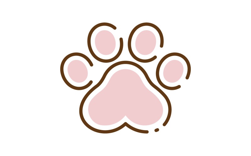 Paw Pet Logo design vector illustration design template v.17