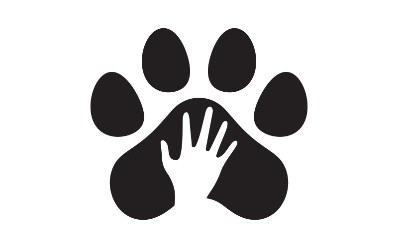 Paw Pet Logo design vector illustration design template v.22