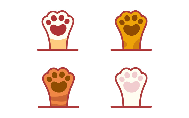 Шаблон дизайна векторной иллюстрации логотипа Paw Pet v.16
