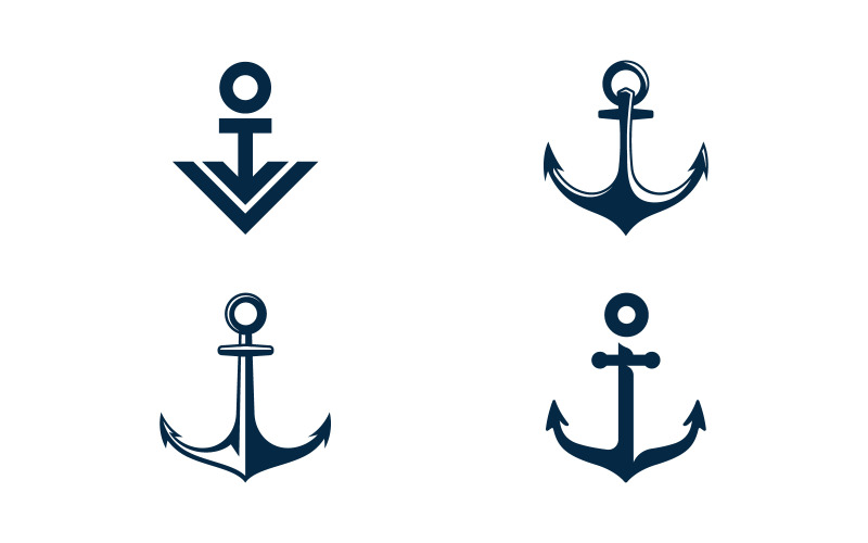 Anchor Ocean icon Element Logo Mall vektor v.20