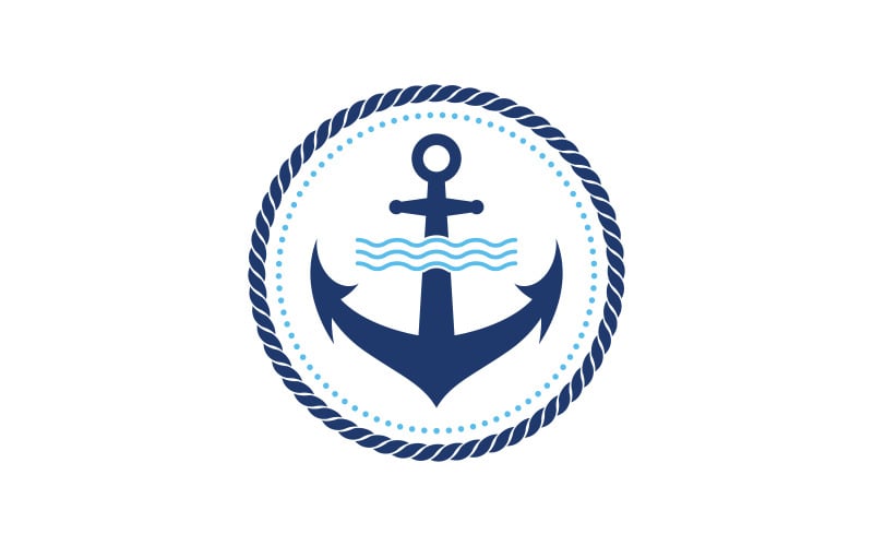 Anker Oceaan pictogram Element Logo Sjabloon vector v.23