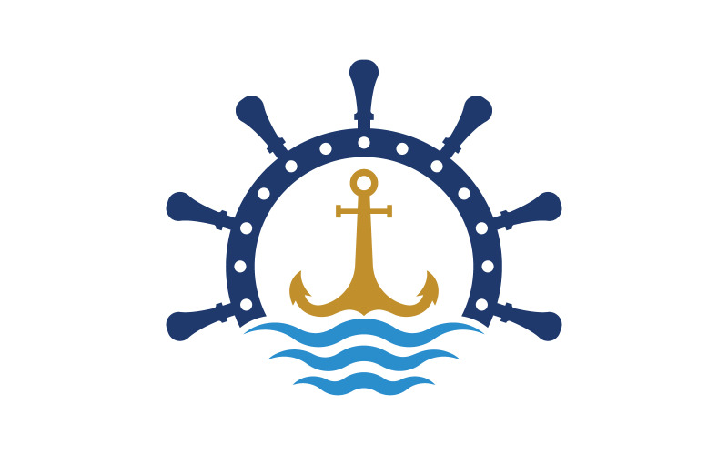Anker Oceaan pictogram Element Logo Sjabloon vector v.31