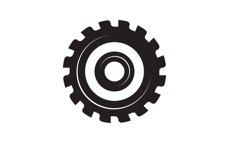 Industrieel houtzaag vector illustratie icoon Logo ontwerp v.13