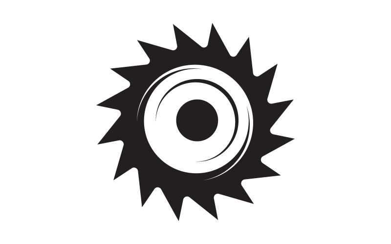 Industrieel houtzaag vector illustratie icoon Logo ontwerp v.21