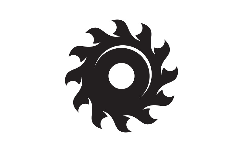 Industrieel houtzaag vector illustratie icoon Logo ontwerp v.25