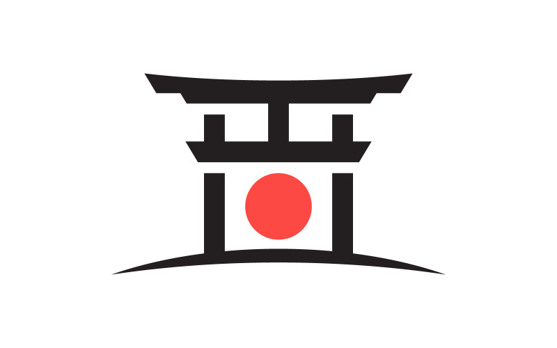 旅游和旅行日本元素矢量图标标志设计 v.8