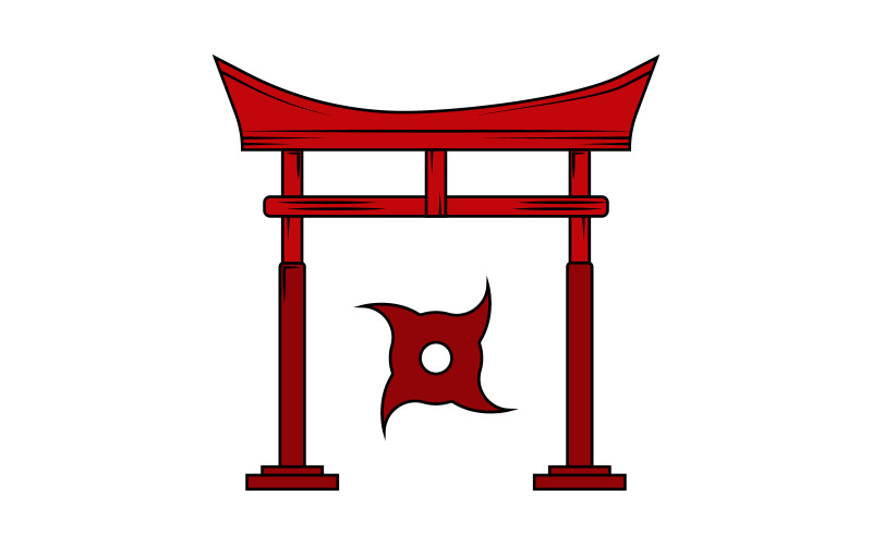Tour e viaggi Giappone elemento Icona vettoriale Logo design v.21