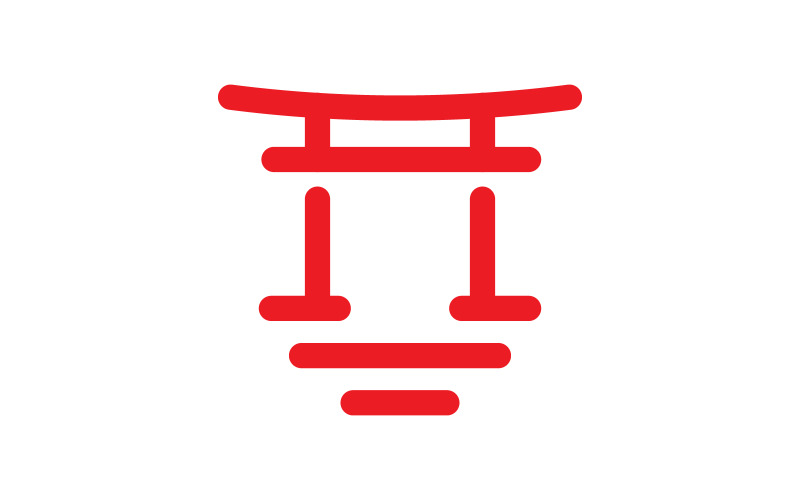 Tour en reis Japan element Vector icoon Logo ontwerp v.11