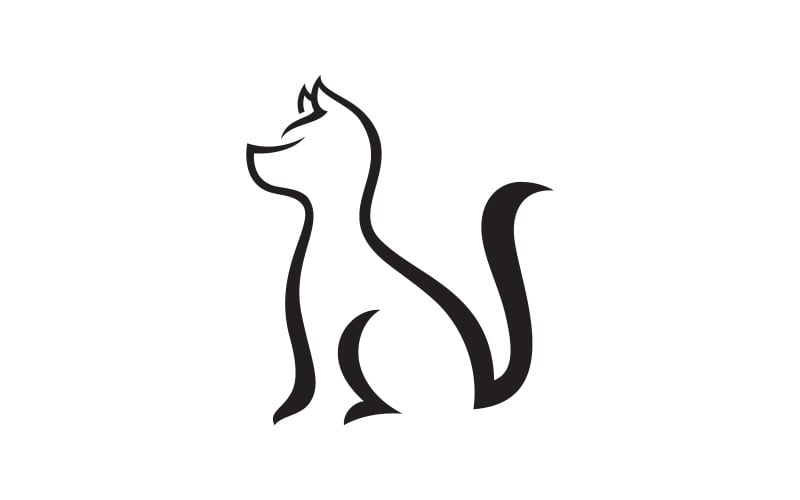 Cute Cat icon design vector illustration design template v.4