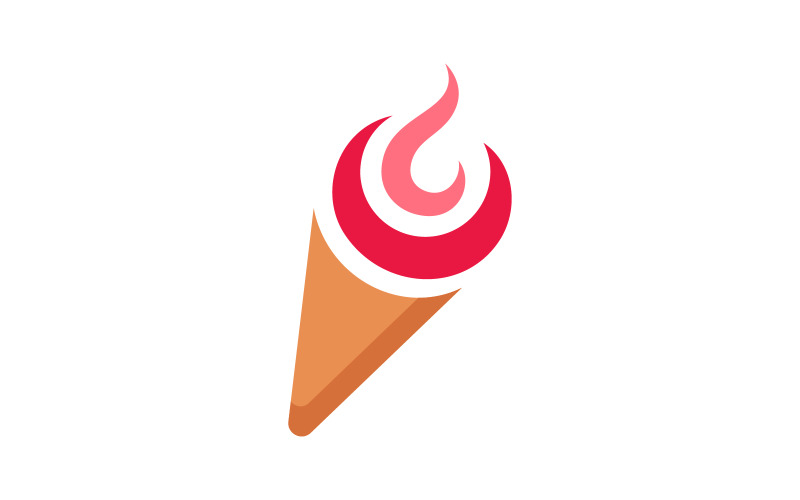 Illustrazione del modello di progettazione dell'icona vettoriale del gelato dolce v.7