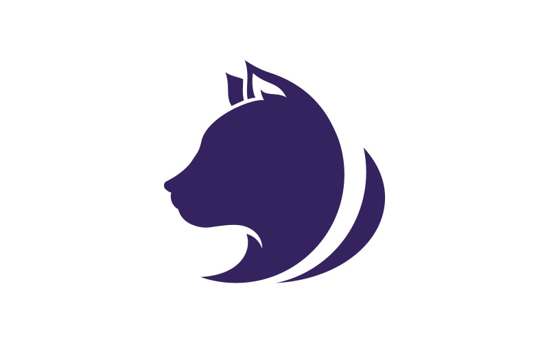 可爱猫咪图标设计矢量插图设计模板 v.2