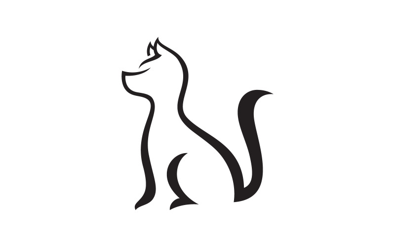Schattig kattenpictogramontwerp vectorillustratieontwerpsjabloon v.4