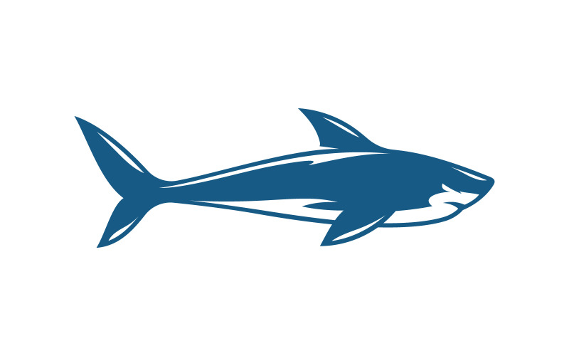 Shark Danger illustration ikon design Mall Vector v.1