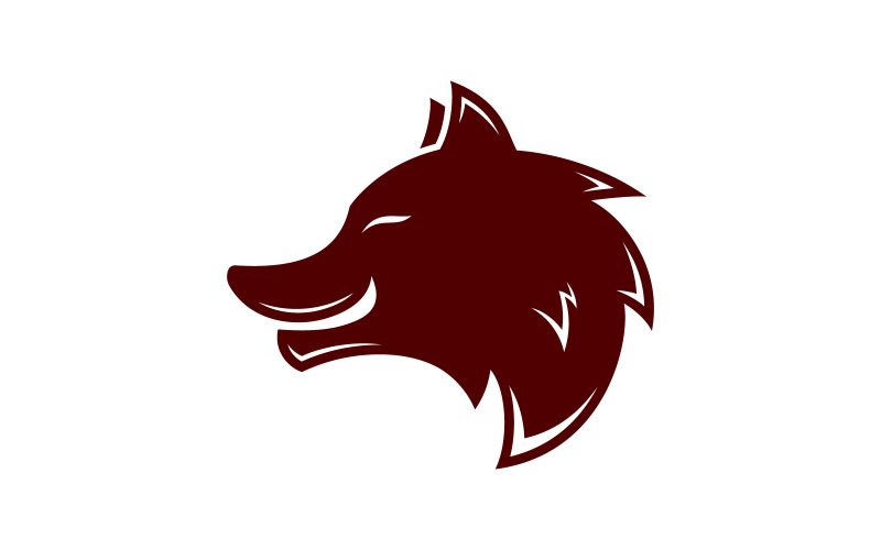 Wolf Head Mall vektor illustration mall v.12