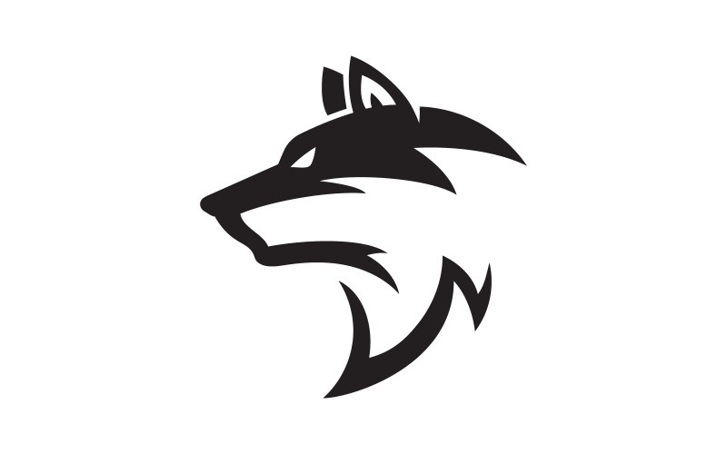 Wolf Head Mall vektor illustration mall v.13