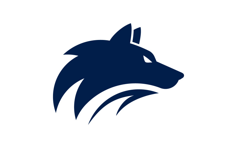 Wolf Head Template vector illustratie sjabloon v.5
